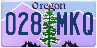 OR license plate 028MKQ