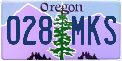 OR license plate 028MKS