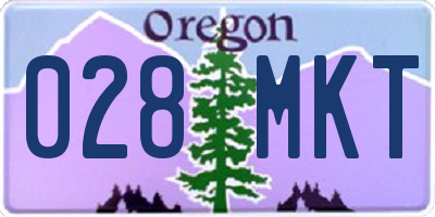 OR license plate 028MKT