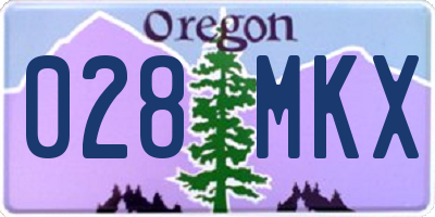 OR license plate 028MKX