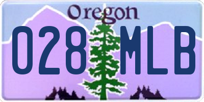 OR license plate 028MLB