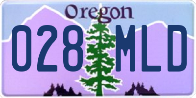 OR license plate 028MLD