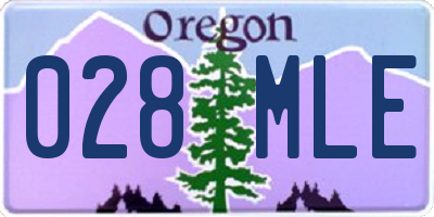 OR license plate 028MLE