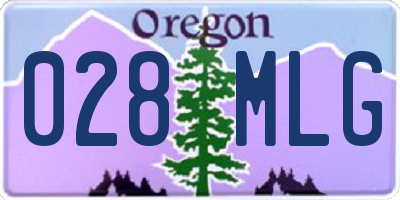OR license plate 028MLG