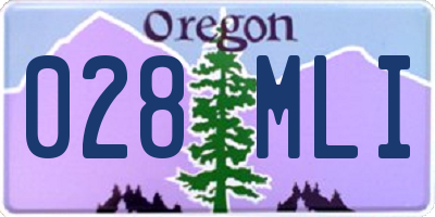 OR license plate 028MLI