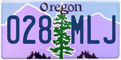 OR license plate 028MLJ