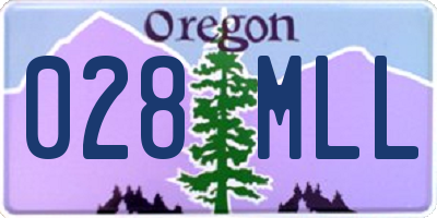 OR license plate 028MLL