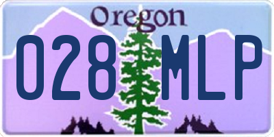 OR license plate 028MLP