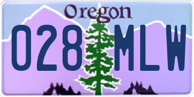 OR license plate 028MLW