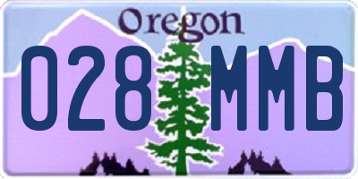 OR license plate 028MMB