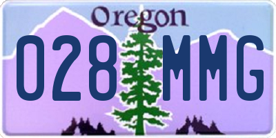 OR license plate 028MMG
