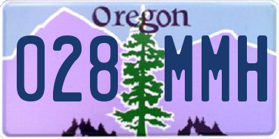 OR license plate 028MMH