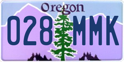 OR license plate 028MMK