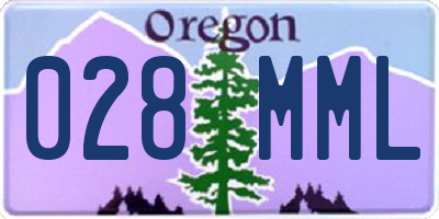 OR license plate 028MML