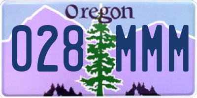 OR license plate 028MMM