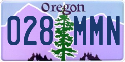 OR license plate 028MMN