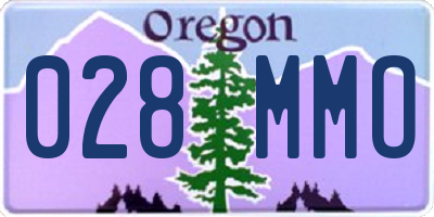 OR license plate 028MMO