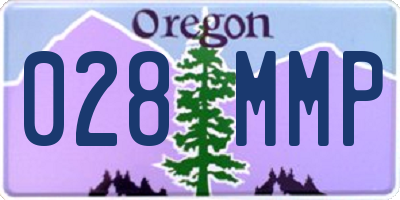 OR license plate 028MMP