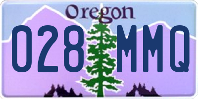 OR license plate 028MMQ