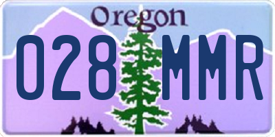 OR license plate 028MMR