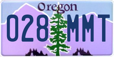 OR license plate 028MMT