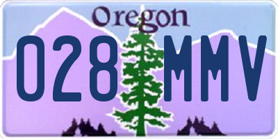 OR license plate 028MMV