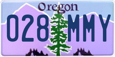 OR license plate 028MMY