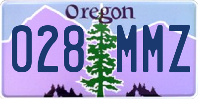 OR license plate 028MMZ