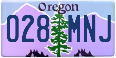 OR license plate 028MNJ