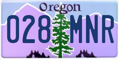 OR license plate 028MNR