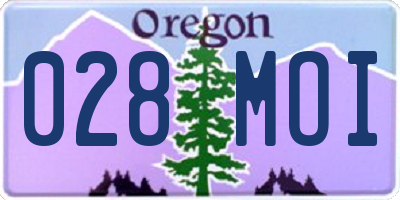 OR license plate 028MOI