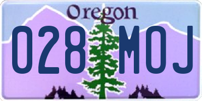 OR license plate 028MOJ