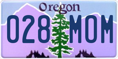 OR license plate 028MOM