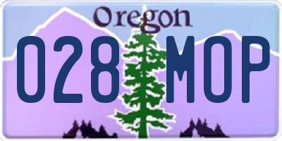 OR license plate 028MOP