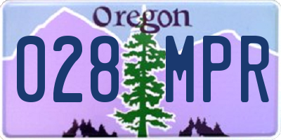 OR license plate 028MPR