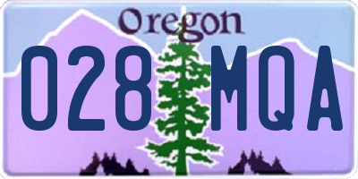 OR license plate 028MQA