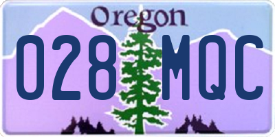 OR license plate 028MQC