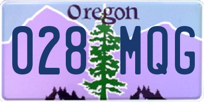 OR license plate 028MQG