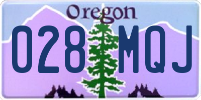OR license plate 028MQJ