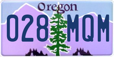 OR license plate 028MQM
