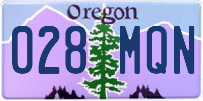 OR license plate 028MQN
