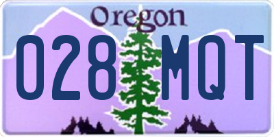 OR license plate 028MQT