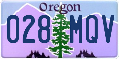 OR license plate 028MQV