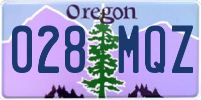 OR license plate 028MQZ