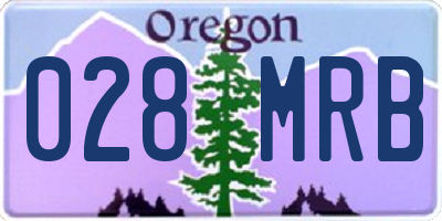 OR license plate 028MRB