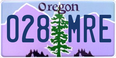 OR license plate 028MRE