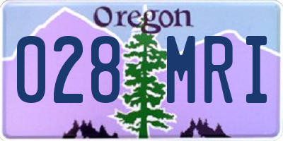 OR license plate 028MRI