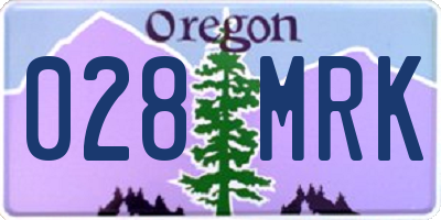 OR license plate 028MRK