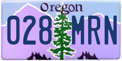 OR license plate 028MRN