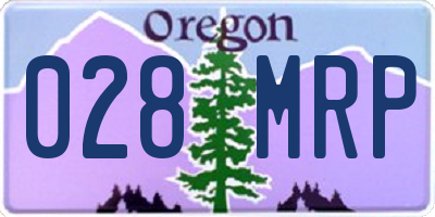 OR license plate 028MRP